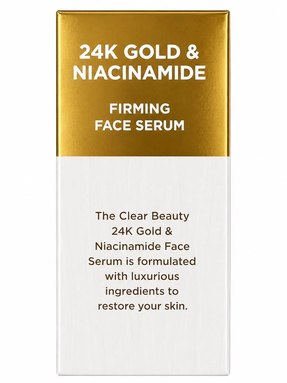Clear Beauty 24K Gold Niacinamide Firming Face Serum 1.69 oz 50ml New in Box